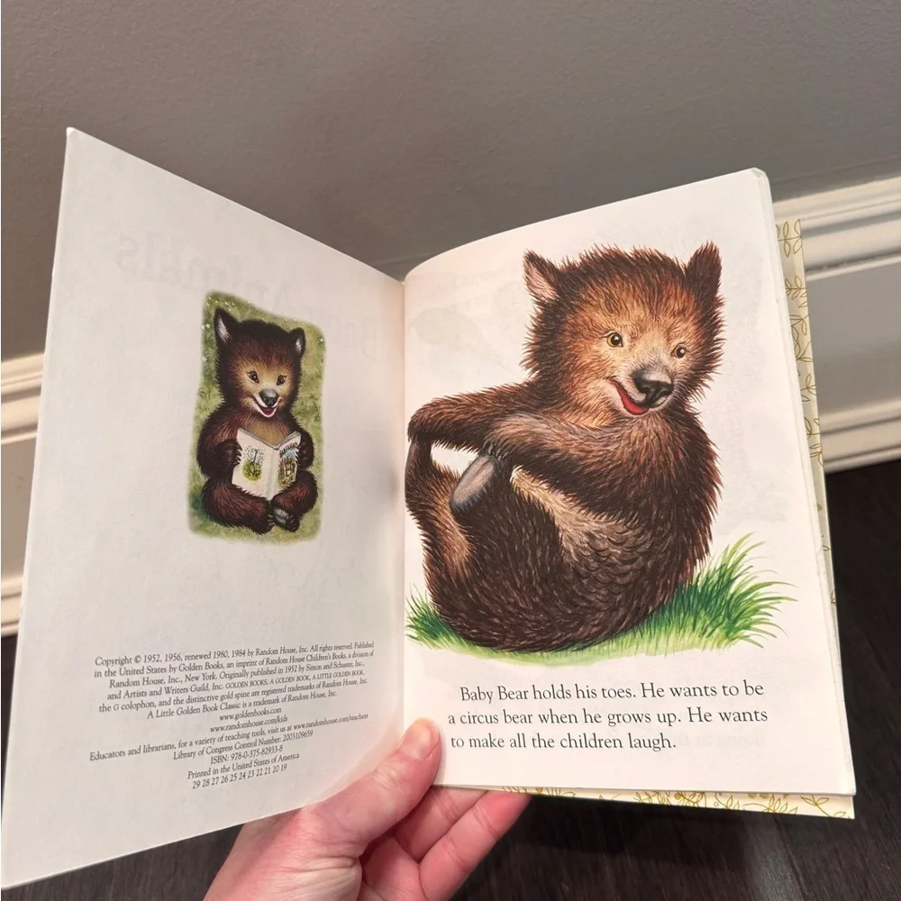 VINTAGE 1984 Little Golden Book: Baby Animals Adventure Hardcover Book Kids